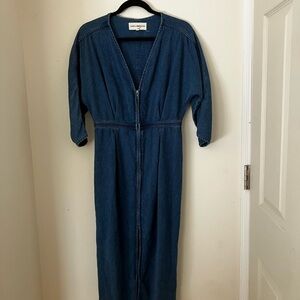 Mara Hoffman Denim Blue mid Sleeve Dress